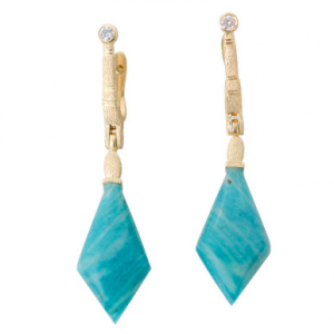 Alex Sepkus 18K and Diamond "Sticks and Stones" Earrings E-160D in Blue