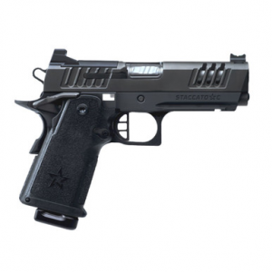 Staccato C Full Size Grip Carry + Duty V3 C Optic Ready Stainless Bbl (Blk Al Flat Trig) w/ X-Series Serrs DLC/SS Frm/Fnsh 15-1501-000014-01