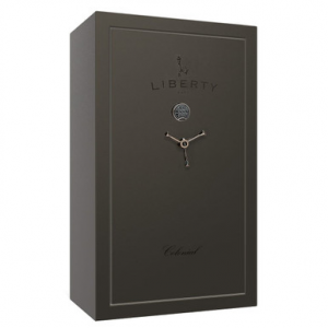 Liberty Safe Colonial Gray Marbled 30-Gun Safe w/Black Ink, SecuRam Back Lit Brass eLock & Economy Door Panel