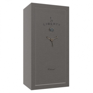 Liberty Safe Colonial Granite Textured 25-Gun Safe w/Black Ink, SecuRam Back Lit Brass eLock & Economy Door Panel