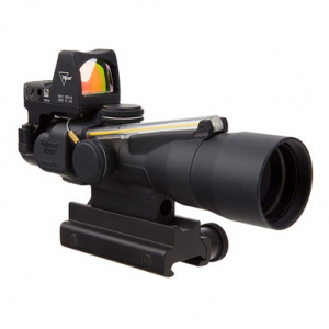 Trijicon 3x30 Compact ACOG Dual Illum Amber Horseshoe/Dot 5.56/62gr. Ballistic Reticle - LED 3.25 MOA Red Dot RMR Type 2 TA33-C-400312