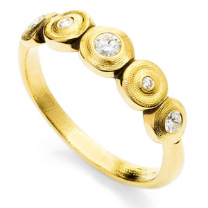 Alex Sepkus 18K and Diamond "Five Seed" Ring R-210D in Gold