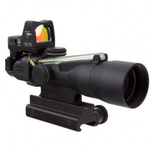 Trijicon 3x30 Compact ACOG Scope, Dual Illum Amber Chevron