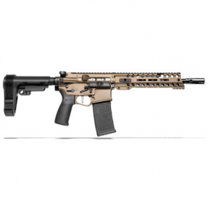 Patriot Ordnance Factory POF Renegade+ .300 Blackout 10.5" Bbl Burnt Bronze Pistol w/9" Rail, 9 Position Dictator, and SB-A3 Brace 01463