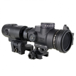 Trijicon 1x25 MRO HD Patrol Combo Set; 68 MOA Reticle w/ 2.0 MOA Dot; Full CoWitness QLOC Mount (AC32070) and 3x Magnifier w/ Quick Release Flipto