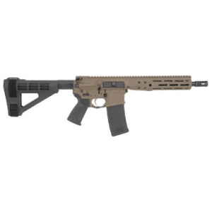 LWRC International LWRC ICDI M-LOK Direct Impingement 5.56 10.5" FDE Pistol W/SBA4 Brace ICDIP5CK10MLBR