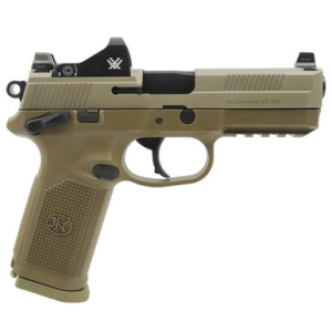 FN America FN FNX-45 Tactical .45 ACP FDE/FDE Non-Threaded Pistol with/ (2) 10rd mags & Vortex Viper Red Dot 66-100868