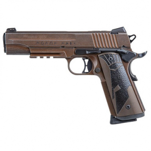 Sig Sauer 1911, 45 ACP, 5in, Spartan II, Distressed Coyote, Sao, Siglite, Spartanii Grip, (2) 8rd Steel Mag, Rail Pistol 1911R-45-SPARTANII