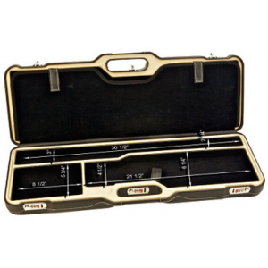 Negrini Two Gun 30.5" Case Black Leather & Creme/Black 1670PPL/5055 in Black Leather Exterior; Creme/black Interior