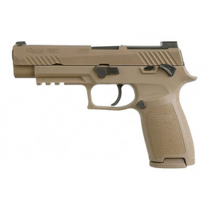 Sig Sauer M17 P320 9mm Coyote MS Pistol w/Night Sights, R2 Plate, (1) 17rd and (1) 21rd Mags 320F-9-M17-MS-2M
