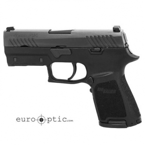 Sig Sauer P320C 9mm 3.9" Nitron Compact Black Striker Fired Contrast Sights Mod Poly Grip (2) 15rd Magazines LIMA320 Green Handgun 320C-9-BSS-LIMA-G