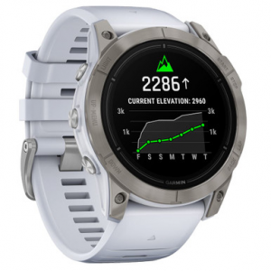 Garmin Epix Pro Sapphire 51mm Titanium Smartwatch w/Whitestone Band 010-02804-10