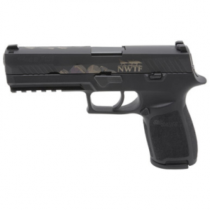 Sig Sauer P320 NWTF Engraved Edition 9mm 4.7" Nitron Black Contrast Sights Modular Polymer Grip (2) 17rd Magazines, Rail 320F-9-B-NWTF19