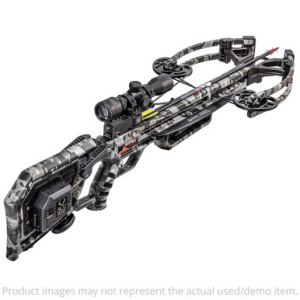 Wicked Ridge M-370 Crossbow w/ACUdraw, Multi-Line Scope, Peak Camo WR20003-9532 Broken Sling, Missing Clamp on Scope UA2621