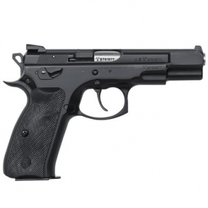 CZ-USA 75 B Omega Convertible 9mm 10rd Blk Handgun w/Polycoat Steel, Fixed Sights, Swappable Safety/Decocker, Blk Plastic Grips 01136