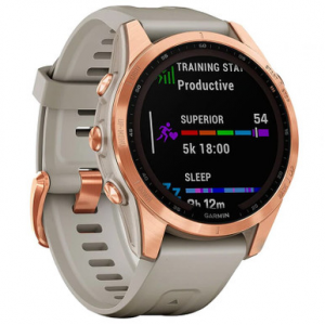 Garmin fenix 7S Solar Rose Gold w/Light Sand Band Smartwatch 010-02539-10