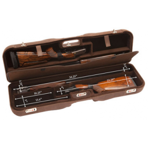 Negrini Deep Two Gun 34-5/8" Case Leather/Brown 1646PL-2F/4761 in Brown Leather Exterior; Brown Interior
