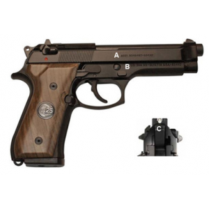 Beretta M9 25th Anniversary Ltd Edition Dot & Post Sights Walnut Grips, 2 15 round magazines SPEC051