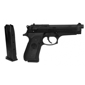 Beretta Model 92FS 9mm Double/Single Action 4.9 Inch Barrel Bruniton Matte Black Finish Plastic Grips Three Dot Sights 15 Round Made In Italy USED: