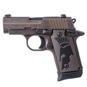Sig Sauer P238, 380 ACP, 2.7in, Spartan II, Distressed Coyote, Sao, Siglite, Spartanii Grip, (1) 7rd Steel Mag Pistol 238-380-SPARTANII