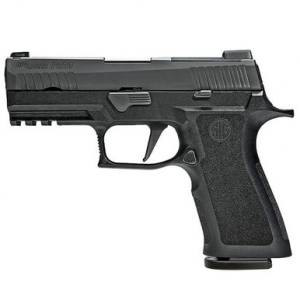 Sig Sauer P320, 9mm, 3.9in, X-Series, Blk, Striker, X-Ray 3 W/ R2 Ns Plate, Mod Poly X Grip, (2) 17rd Steel Mag, Rail Pistol 320XCA-9-BXR3-R2