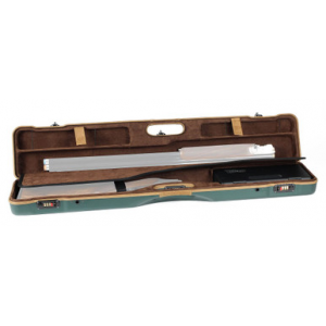 Negrini Compact Unicase Travel Green/Tan Brown Interior Case 16406LX-UNI/5591 in Green Exterior/ Tan Leather Trim/ Brown Interior