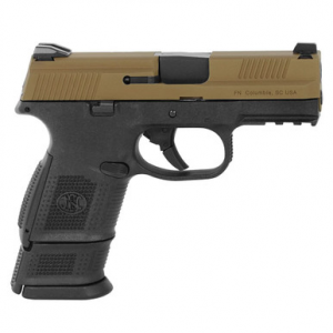 FN America FN FNS-9 Compact 9mm NMS BLK/FDE DS Pistol with (1) 12-Rnd (1) 17-Rnd Pistol 66-100230