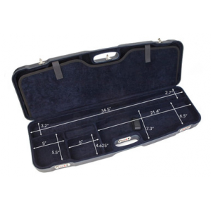 Negrini Two Gun Case Hunting Competition Guns Low to High Rib Blue Blue Interior 1622LR-2F/5135 in Blue With Blue Interior