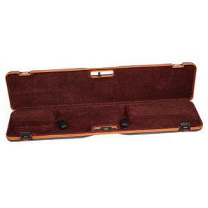 Negrini Scoped Bolt Acmon Rifle Case Black/Cognac Brown Interior 1619LX/5287 in Black Exterior/ Cognac Brown Interior
