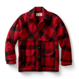 Filson Double Mackinaw Cruiser Red Black Plaid 48 10041 Jacket in Red/Black Plaid