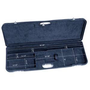 Negrini One Shotgun Two Bbl 36.5" Case Blue/Blue/Tan Trim 1653LX/5038 in Blue Exterior; Blue Interior