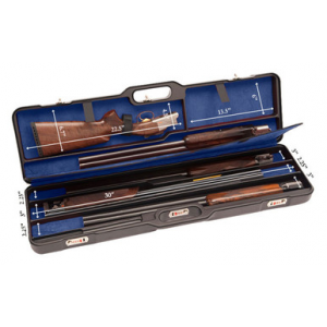 Negrini One Shotgun Four Bbl 30" Case Black/Blue 1674L/4974 in Black Exterior; Blue Interior