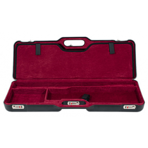 Negrini Two Gun Case Hunting Competition Guns Low to Med Rib Black Red Interior 1670LR/4768 in Black/red