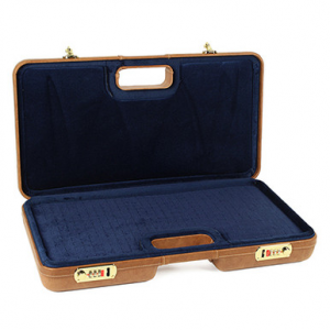 Negrini Brown Leather Cover/Blue Upholsterey 2027PL/4845 in Tobacco Brown Leather Exterior/ Blue Interior