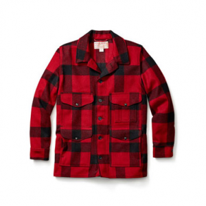 Filson Wool Mackinaw Cruiser Red Black Plaid 2XL 10400 Top