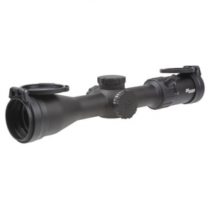 Sig Sauer WHISKEY4 3-12x44mm Quadplex 1/4MOA SFP Riflescope w/Low Profile Capped Turrets SOW43003