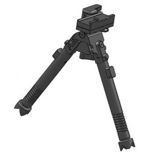 TRT Tactical Bipod, +/- 25deg cant, +/- 30deg swivel, QD, metal claw feet BP-S-QD-C