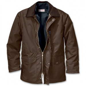 Filson SM Brown Cover Cloth Weekender Coat 10023 Jacket, S