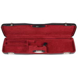 Negrini One Gun OU Sporter with Barrel Upright and Forend Off High Rib Black/Bordeaux Interior 1654LR/5267 in Black With Bordeaux Interior