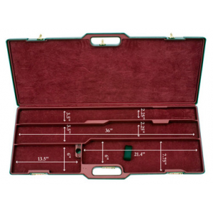 Negrini One Shotgun Two Barrels 36.5" Case Black/Bordeaux 1657R/5552 in Black Exterior; Bordeaux Interior