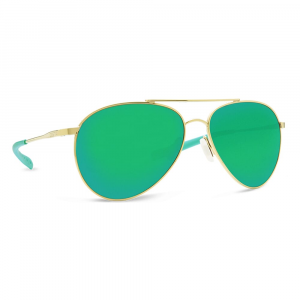 Costa Del Mar Costa Piper Shiny Gold Frame Sunglasses w/Green Mirror 580P Lenses 06S6003-60030558 in Green Mirror 580G