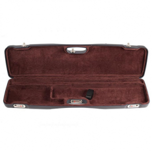Negrini One Gun OU SXS Shotgun Hard Case ABS Black Brown interior 1602LR/4998 in Black With Brown Interior