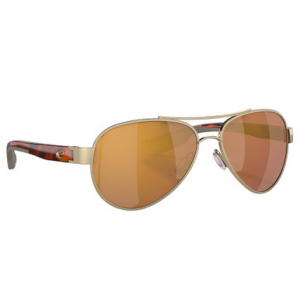 Costa Del Mar Costa Loreto Brushed Gold Frame Sunglasses w/Gold Mirror 580G Lenses 06S4006-40063656