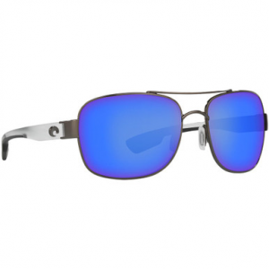 Costa Del Mar Costa Cocos Gunmetal w/Crystal Temples Frame Sunglasses w/Blue Mirror 580G Lenses 06S4011-40110359