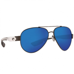 Costa Del Mar Costa South Point Gunmetal w/Crystal Temples Frame Sunglasses w/Blue Mirror 580G Lenses 06S4010-40102159