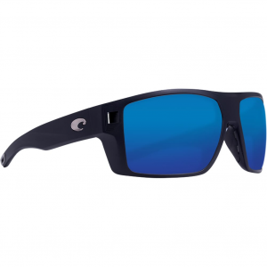 Costa Del Mar Costa Diego Matte Black Sunglasses w/Sunrise Silver Mirror 580G Lenses 06S9034-90340462 in Blue Mirror 580G