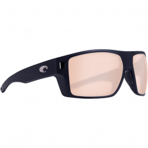 Costa Del Mar Costa Diego Matte Black Sunglasses w/Sunrise Silver Mirror 580G Lenses 06S9034-90340462 in Copper Silver Mirror 580G
