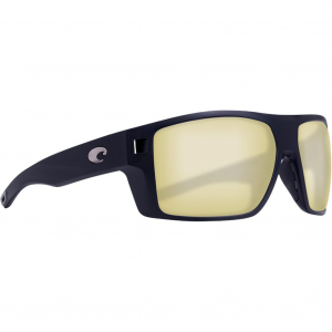 Costa Del Mar Costa Diego Matte Black Sunglasses w/Sunrise Silver Mirror 580G Lenses 06S9034-90340462