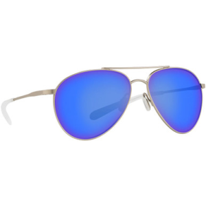 Costa Del Mar Costa Piper Velvet Silver Frame Sunglasses w/ Blue Mirror 580G Lenses PIP-183-OBMGLP