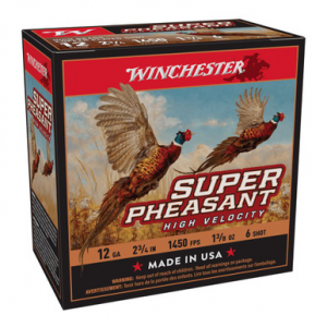 Winchester 12ga 2.75" #6 Super Pheasant HV HB 1-3/8oz Shells Case of 250 X12PHV6